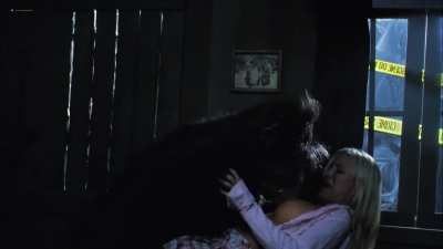 Shannon Malone gets assaulted by a werewolf, just as Kimberly Brown in the last short clips. Big Bad Wolf, 2006