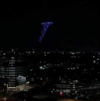 Drone ad for the upcoming Halo show over Austin, TX