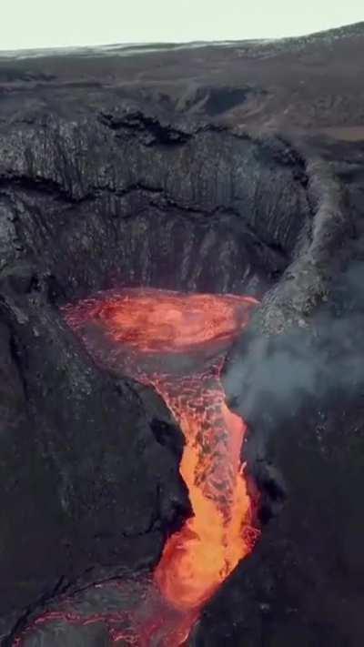 Iceland active volcano