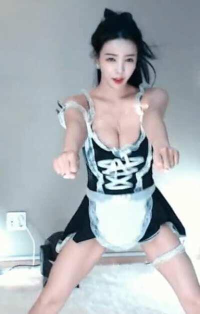 BJ Ariesha with a wonderful motorcycle dance.