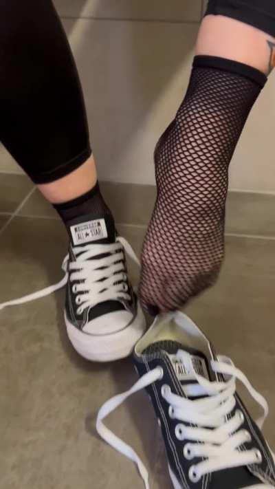 Stinky fishnet socks: a whiff of delight!