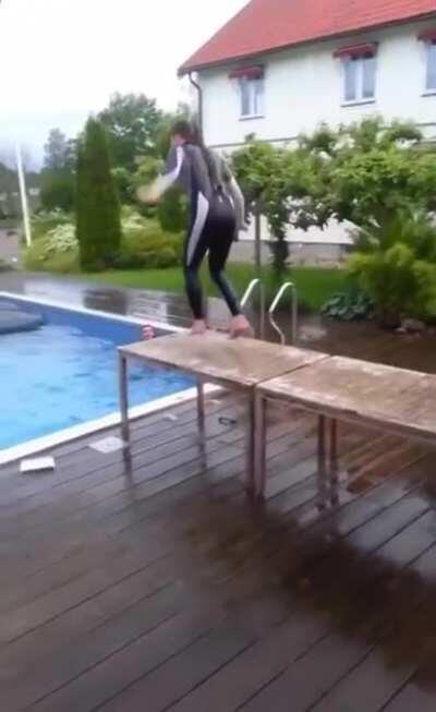 WCGW jumping on an old table