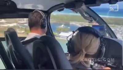 Recent helicopter crash recorded from a passenger inside. One passenger tries to warn the pilot right before the two helicopters collide.