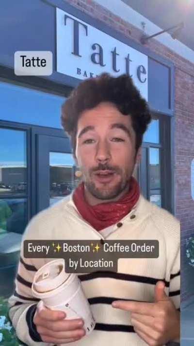 every Boston coffee order by location