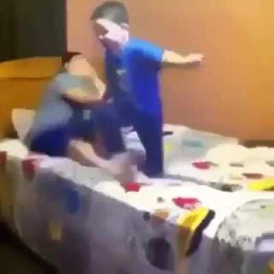 Kicking your brother