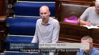 Irish Socialist Member of Parliament speaks the truth on parasitic landlords