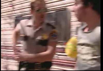 Charlie and the waitress on &quot;Reno 911&quot;