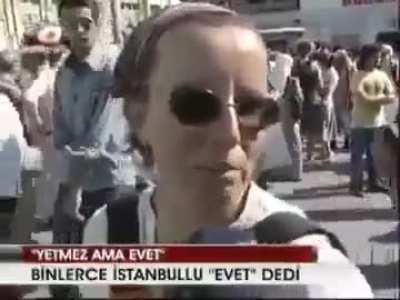 AKPnin ve FETÖnün devlete el koyması ile sonuçlanan 2010 referandumundan önce, fikrini beyan eden bir yetmez ama evetci: