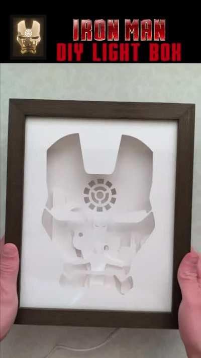 Iron Man DIY Paper Cut Light Box