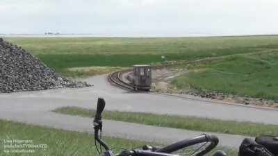 Residents of two German islands (and their guests) are allowed to use local railroad track in their personal self-built trains. Drivers must be at least 15 years old and hold a moped licence.