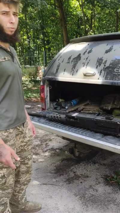 Hi, Reddit! The spunbod we bought yesterday is on its way and while it is on its way, I would like to ask you to support this air defence unit, which needs a metal workbench to mount a Browning M2 on a pickup truck. We have only $650 left to go.