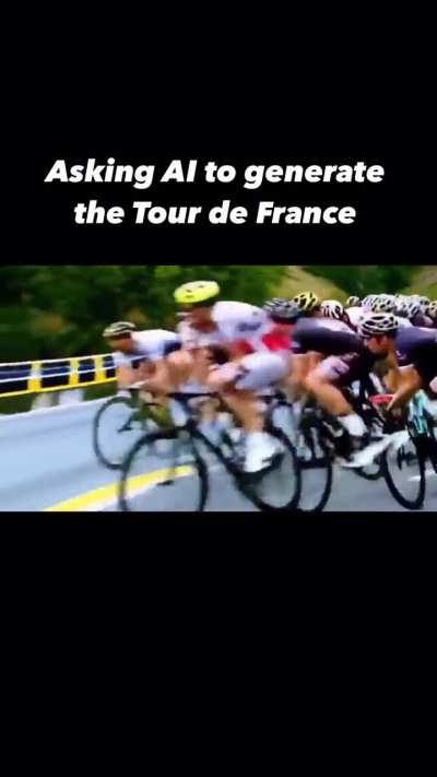 Accurate AI depiction of the Tour de France