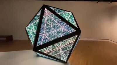 Portal Icosahedron sculpture by Anthony James