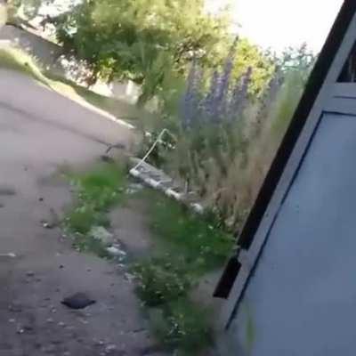 Footage of the event that took place on june 16th of a Ukrainian OTR-21 Tochka-U that hit a Russian ammunition depot