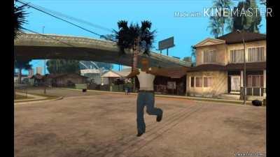 CJ dançando na grove street