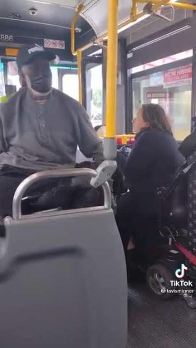 The bus driver doesn't get paid enough for this