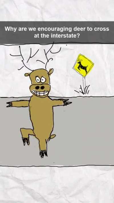 I made a cartoon using a real radio call…from a real confused lady. Oh, deer.