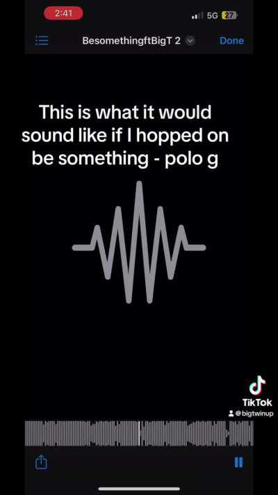 What it would sound like if I hopped on polo g’s Be Something 