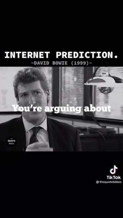 Internet prediction by David Bowie