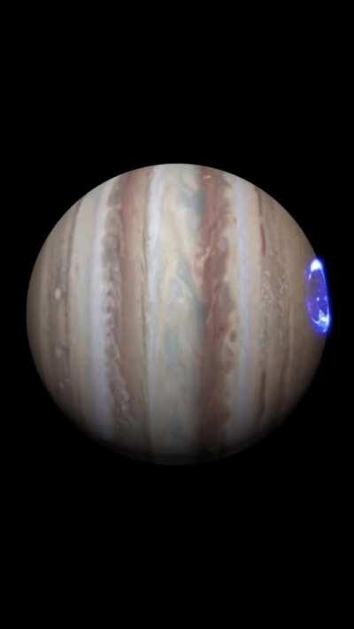 Jupiter's Aurora captured by the Hubble Telescope