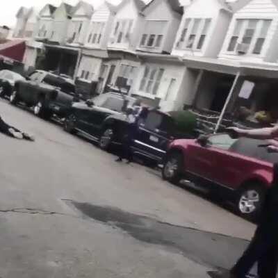 Philadelphia cops fatally shot Walter Wallace Jr. today, firing 10+ times at him while he stood at least 10ft away. He allegedly had a knife but cops made NO attempts at de-escalating the situation in this video.