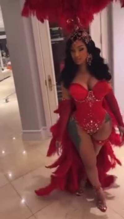 Cardi B serving legs, hips, lips, and tits for her 30th birthday