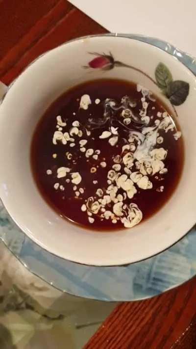 Pouring Milk into Coffee at a Japanese Ski Lodge