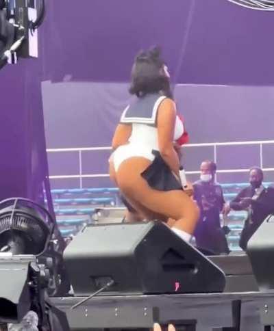 Booty on stage