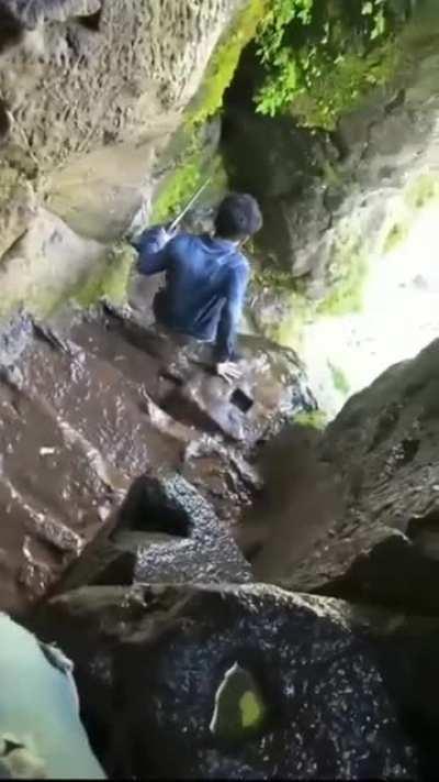 The path to the Harihar Fort, Maharashtra, India.