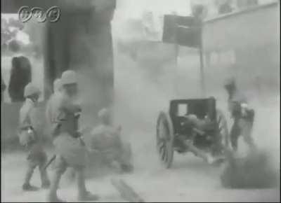 Urban combat during the Battle of Luoyang, May 1944. The capture of the city marked the end of the Keikan attack; the first phase of the Ichi-Go Operation.
