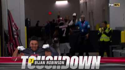 [Highlight] Ridder throws a great pass to Bijan Robinson for the Falcons touchdown!