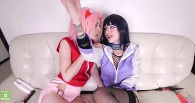 Hinata and Sakura by Purple Bitch and Sia Siberia