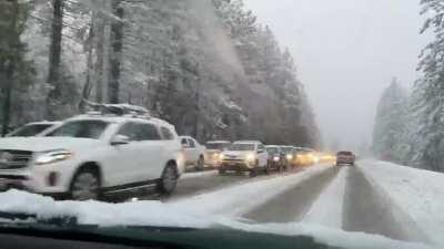 Traffic to Tahoe backed up to Pollock Pines (12/26 @ 4p)