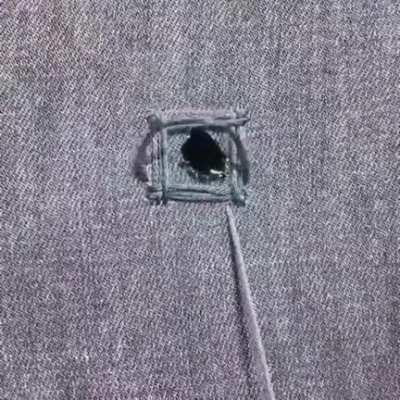 How to fix holes in clothing.