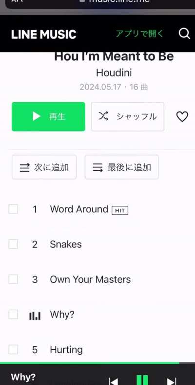 Houdini album in Japan?