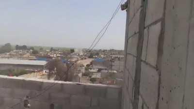 HAT trooper firing an RPG at NDF positions during recent clashes in Qamishli. April 2021.