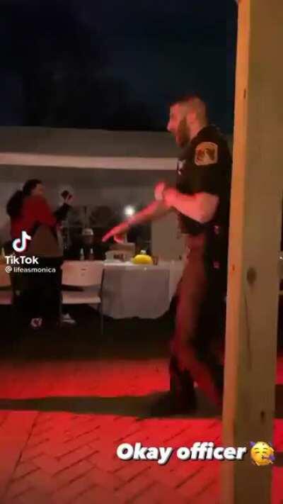 Cop gets called for a noise complaint, joins in on the party