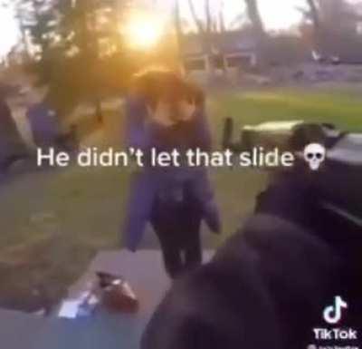 He indeed did not let that “slide”