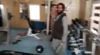 Taliban enjoying at the gym