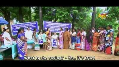 TV commercial urging people not to get corona vaccine/ vaccinations in the name of God's order telecasting in a christian tv channel, Tamilnadu, India.