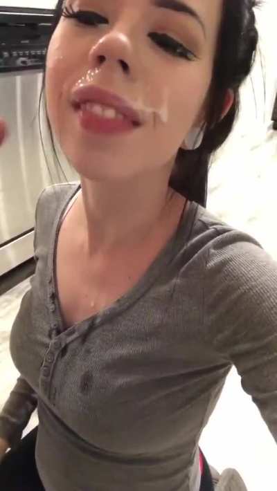 Cute Asian Finishing The Job