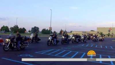 bikers escort bullied 11 yo to school