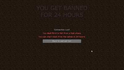 Minecraft but if you DIE you get BANNED for 24h | Try it, ip: corejourney.org