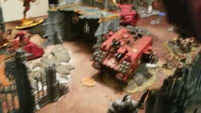 New Blood Angel Chaptermaster Riding a Storm Raven.