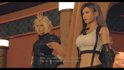 Just another hint of domestic foreshadowing for Cloud and Tifa...