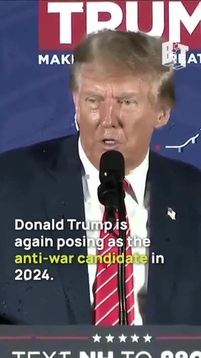 Donald Trump is once again posing as an anti-war candidate in the 2024 election. His record shows the complete opposite. And wait til you hear what he says about Israel.