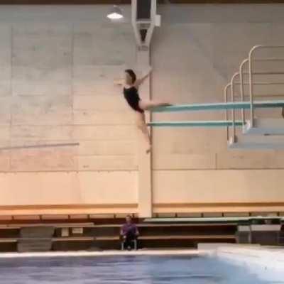 WCGW jumping to the pool