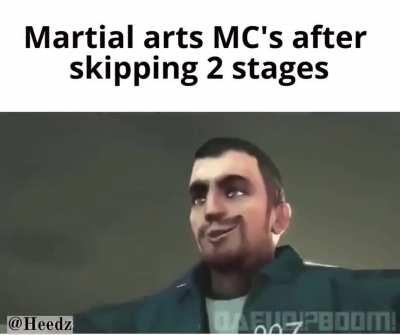 Martial arts MC's after skipping levels