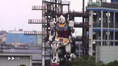 Life-sized Gundam in Yokohama