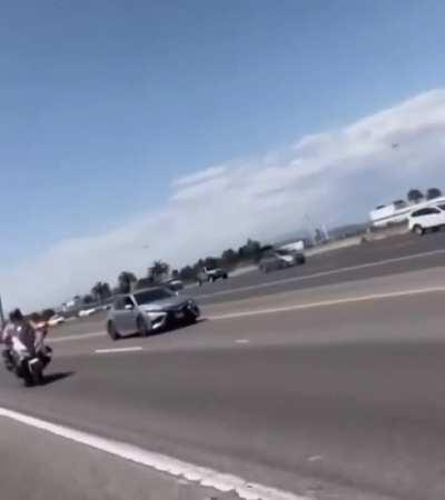 Highway Patrol Officer slapped a phone from a Biker’s hands who was filming them while on a SF Bay Area freeway